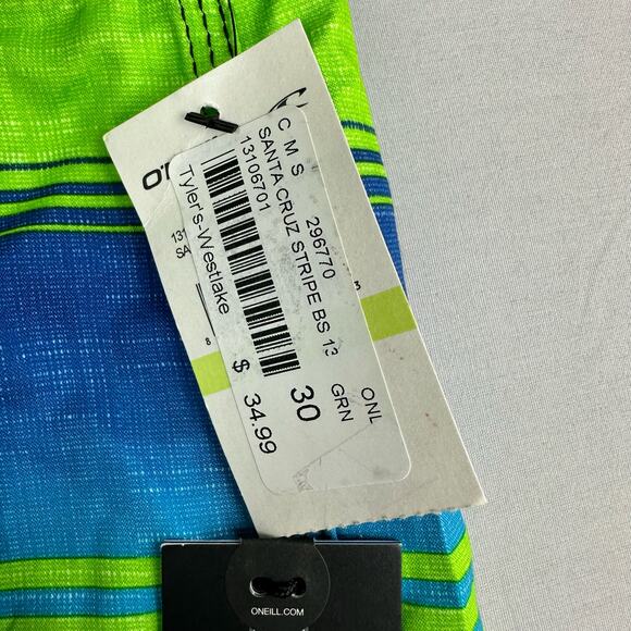 O’Neill Men’s 30 Santa Cruz Stripe Board Shorts No Stretch - Picture 8 of 10